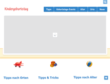 Tablet Screenshot of kindergeburtstag.org